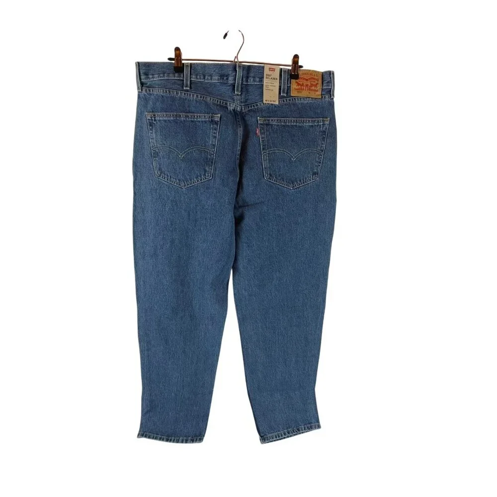 Levis 550 Relaxed Jeans Mens‎ 42 x 34 Big Tall Blue Pockets Straight
